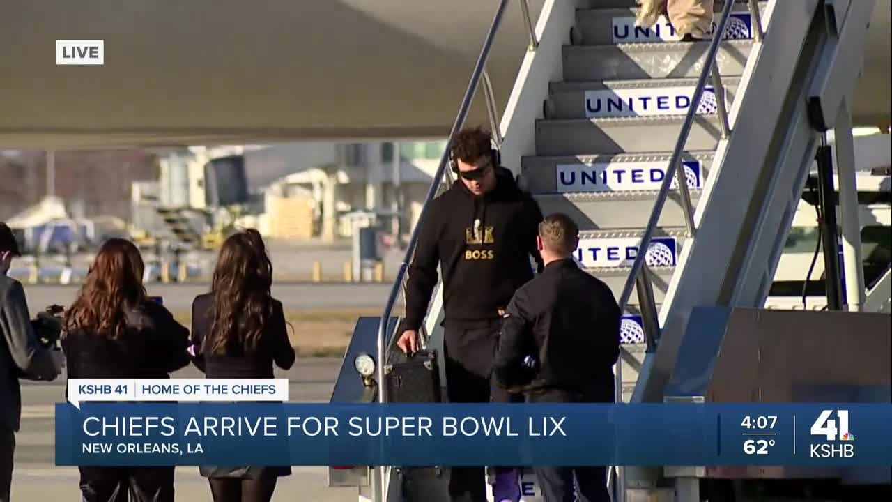 Chiefs land in New Orleans