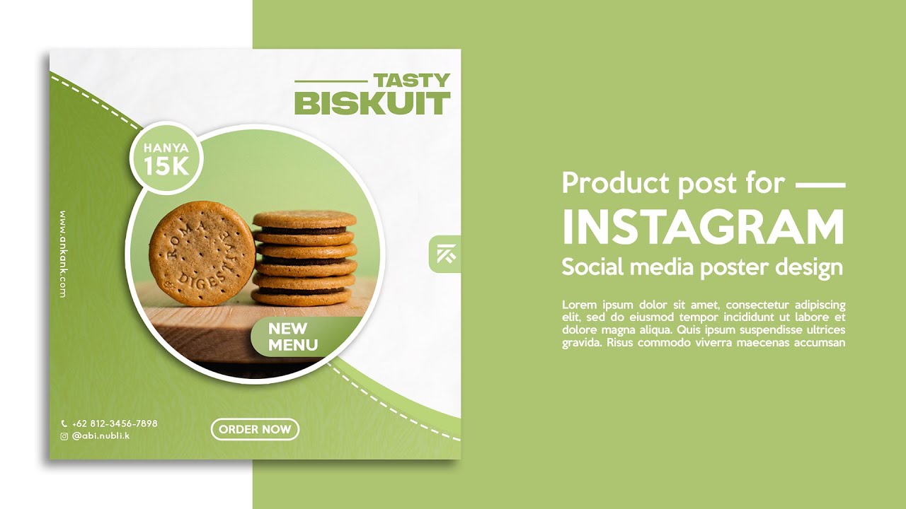 Cara Desain Iklan Produk Untuk SOSIAL MEDIA INSTAGRAM | Photoshop Tutorial