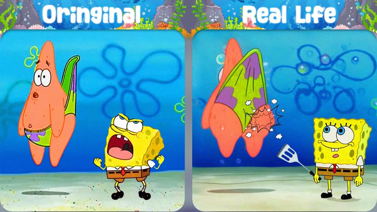 SpongeBob Superpower 😂 | SpongeBob Original vs Real life | SpongeBob Animation