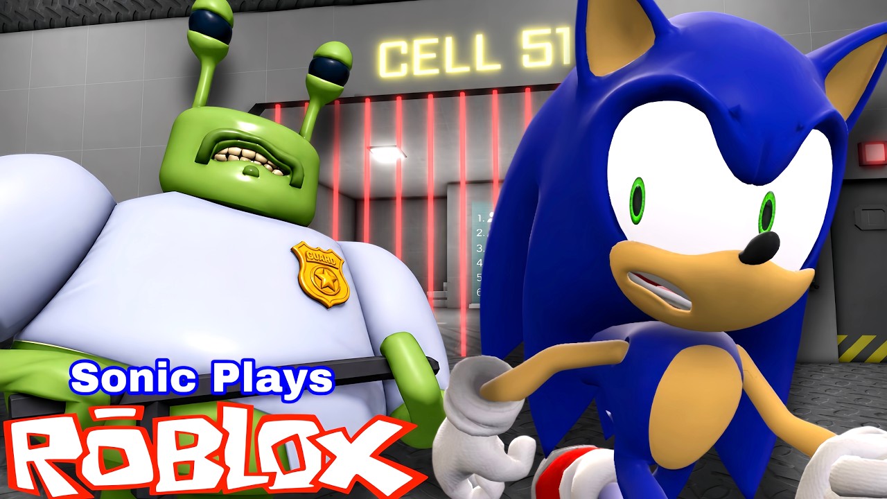 Sonic Plays: Побег из тюрьмы Бэрри в ROBLOX (КАМЕРА 51) !!!