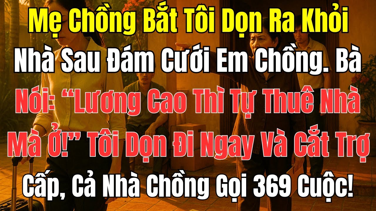 Câu Chuyện Gia Đình: Mẹ Chồng Đuổi Tôi Ngay Sau Đám Cưới Em Chồng: “Lương Cao Thì Ra Ngoài Ở!”
