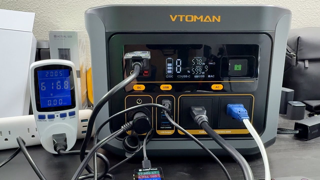 VTOMAN FlashSpeed 600 Portable Power Station 499Wh 600W (Peak 1200W)