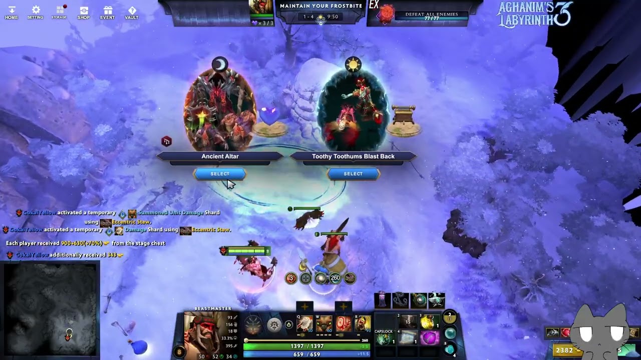 dota 2 - aghanim labyrinth iii solo run EX