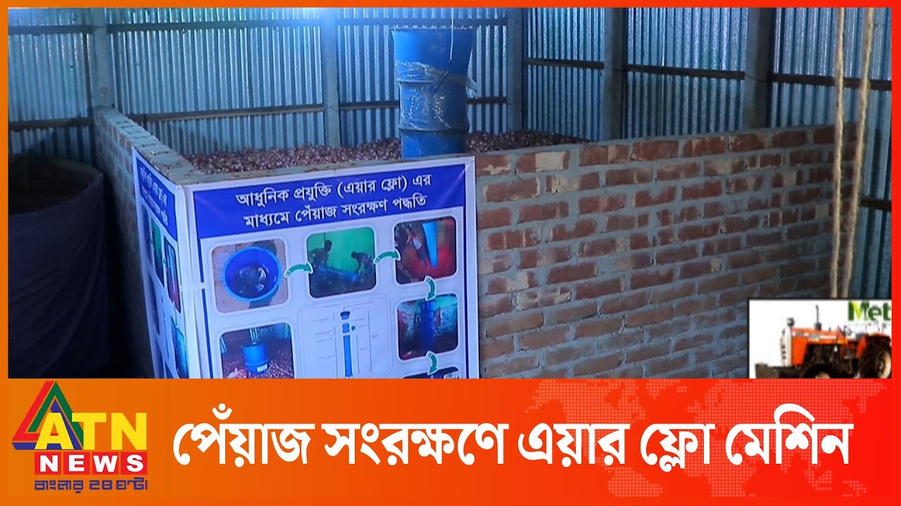 পেঁয়াজ সংরক্ষণে পাবনায় ব্যবহার হচ্ছে এয়ার ফ্লো মেশিন | Onion | Agriculture | ATN News