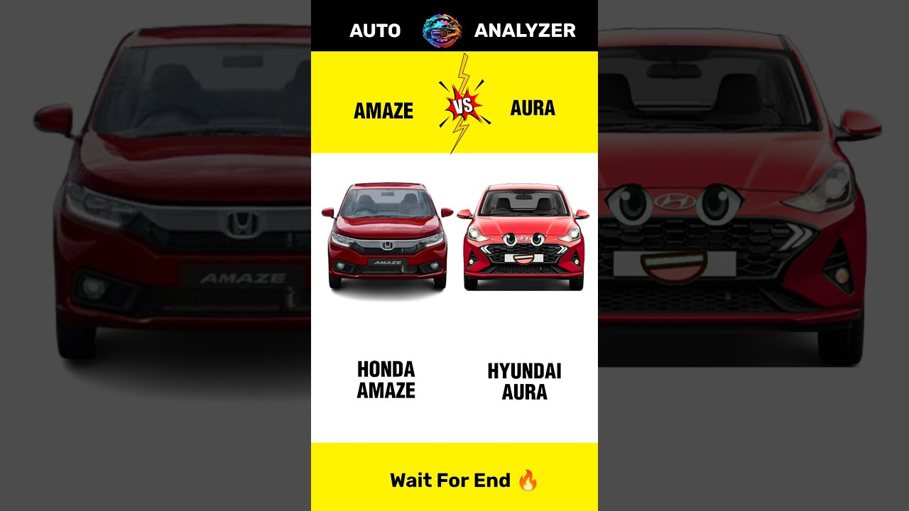 Honda Amaze 😍 Vs Hyundai Aura 🤩 | Full Comparison & Review 🔥 | 