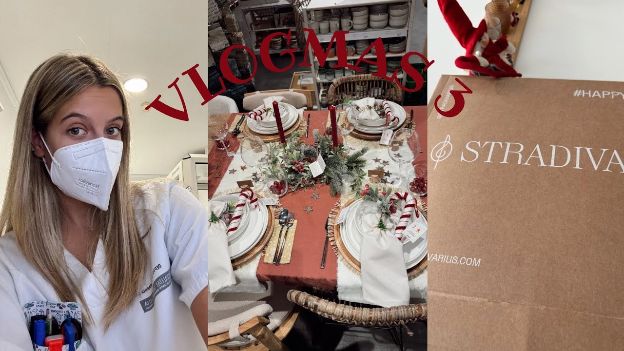VLOGMAS 3:Mi trabajo como enfermera en medicina interna, comprando decoración navideña y sushi night