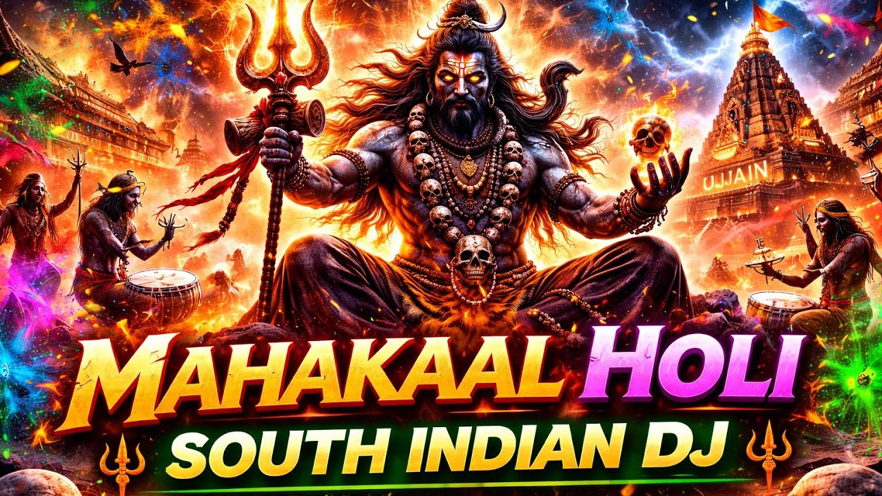 Mahakaal Holi 2026 🔥 | Ujjain Mahakaal DJ Remix | South Indian Festival Bass | Bam Bam Bhole