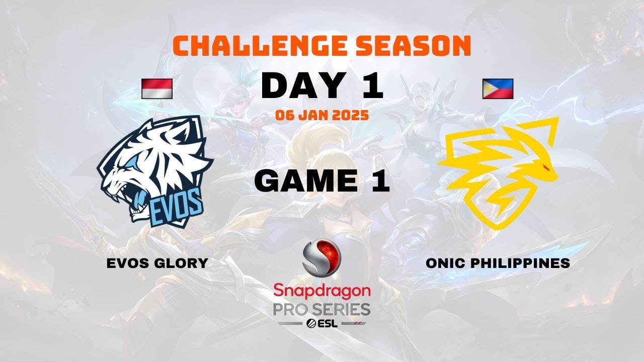 Evos Glory vs Onic PH Game 1 | Snapdragon Mobile Challenge Season | Day 1