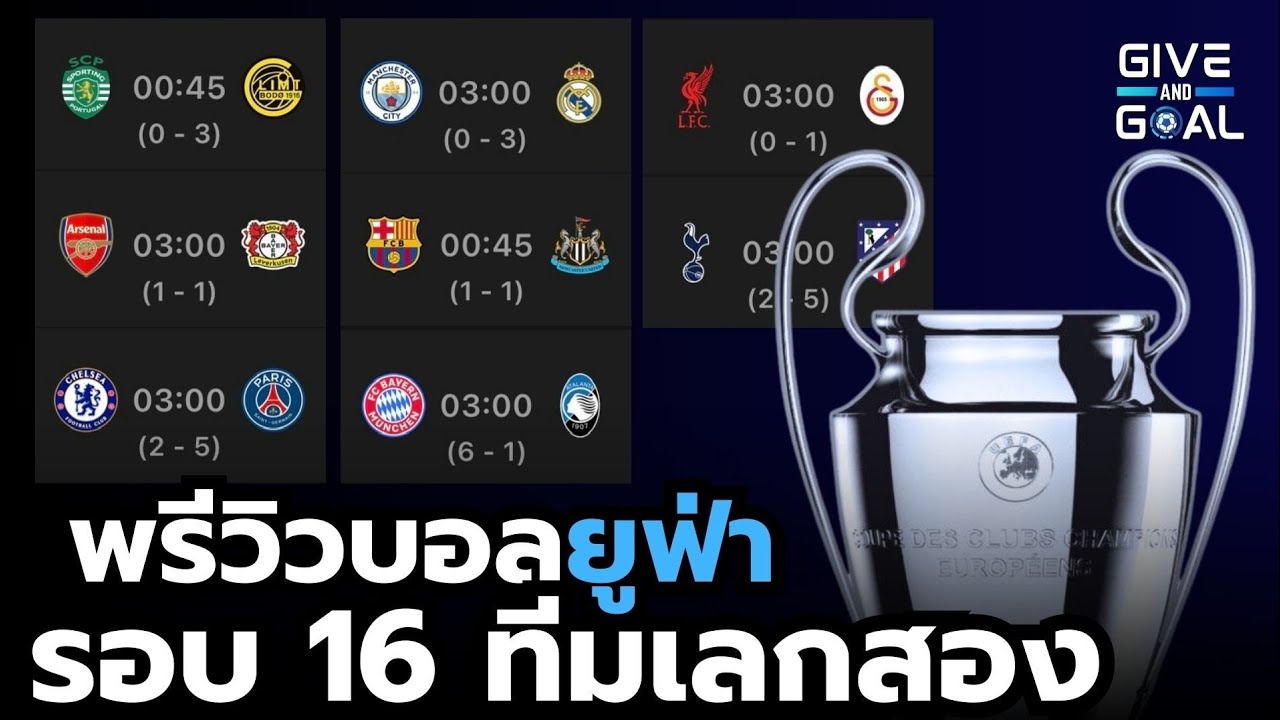 ใครจะได้ไปต่อ?! พรีวิว UCL รอบ 16 ทีมสุดท้ายเลกสอง
