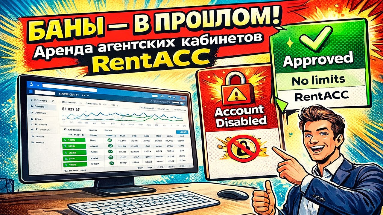 ЗАБУДЬ ПРО БАНЫ АККАУНТОВ! | Аренда агентских кабинетов в RentACC