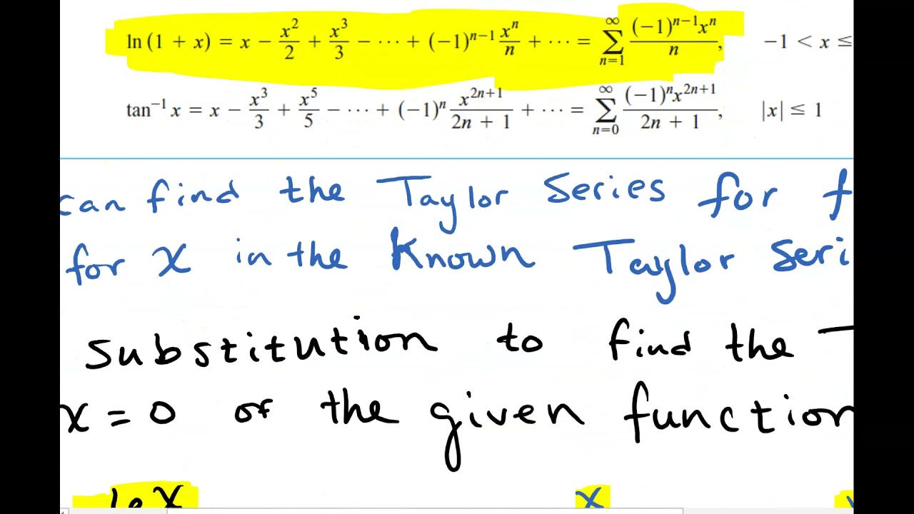 Use Substitution to find a Taylor Series