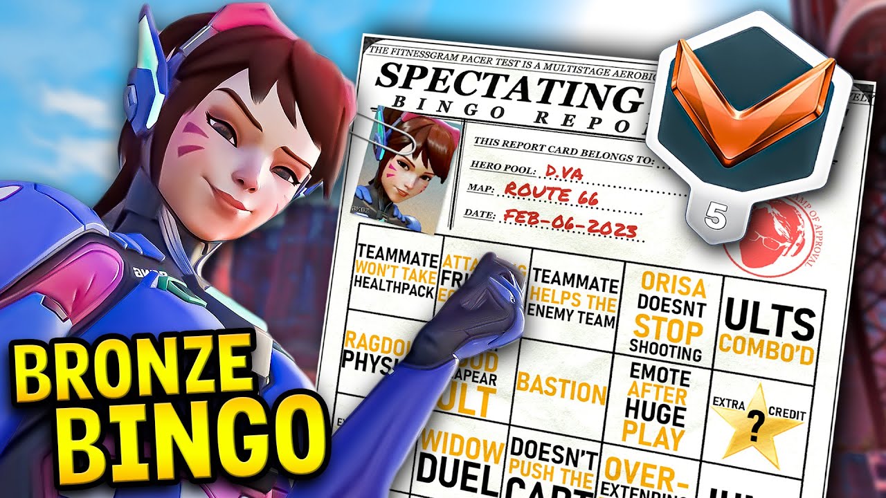 Overwatch 2 Bingo: Spectating BRONZE Dva!