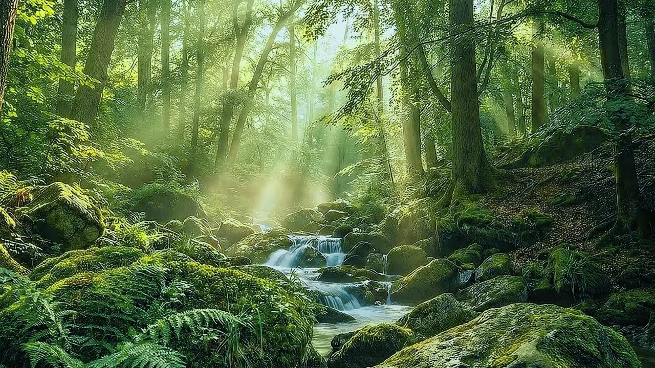 Forest Ambience | Beatiful Stream Sounds, Bird Singing, Nature Sounds for Relax, Rest Your Mind