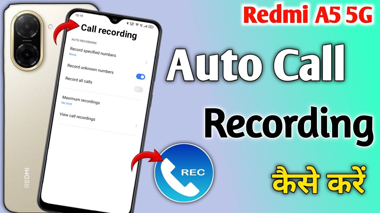 Redmi a5 auto call recording kaise kare || How to call record in redmi a5 || Call record setting