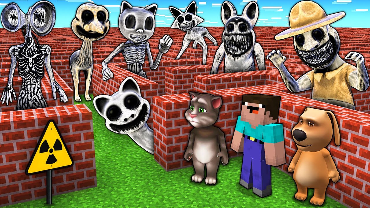 SURVIVAL in MAZE of ZOONOMALY vs SKIBIDI TOILET & SMILING CRITTERS & CATNAP in MINECRAFT animation