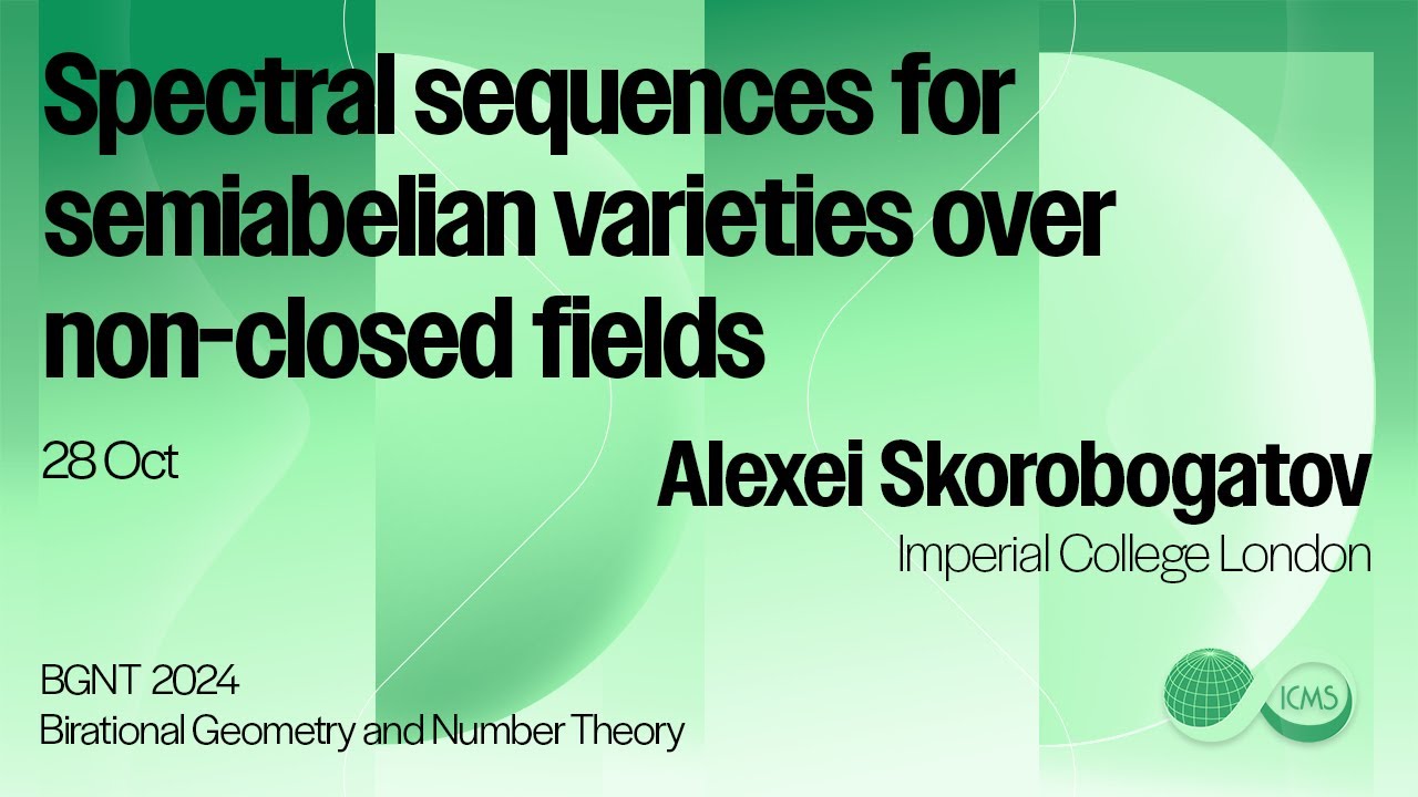 Alexei Skorobogatov - Spectral sequences for semiabelian varieties over non-closed fields.