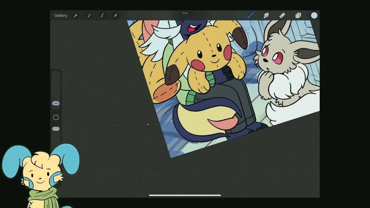Chatting while drawing Lana