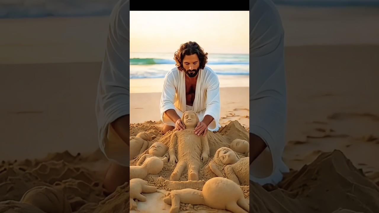 Jesus brings a sand child to life | Divine moment on the beach