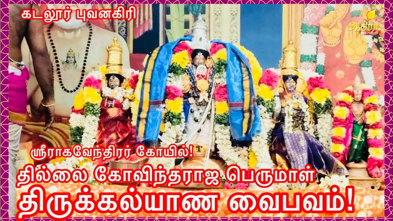 கடலூர் புவனகிரி ஶ்ரீராகவேந்திரர் ஆலயத்தில் தில்லை கோவிந்தராஜ பெருமாள் திருக்கல்யாண வைபவம்! 