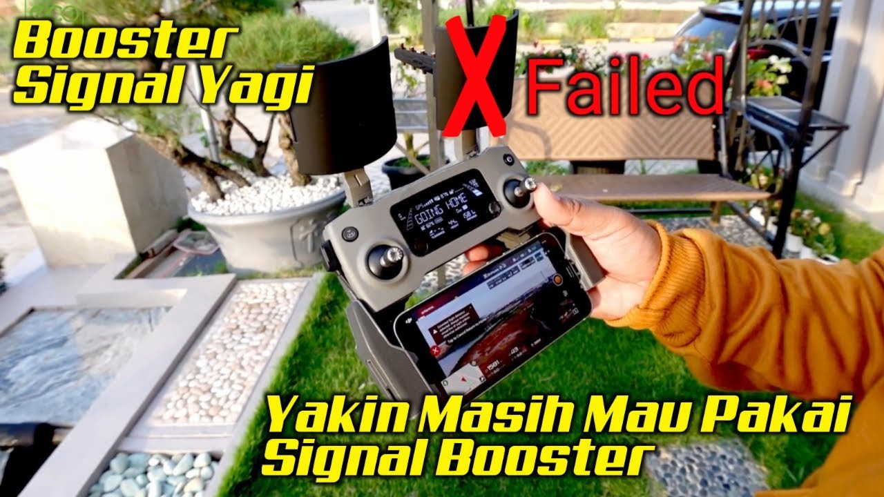 Range test signal booster for drone