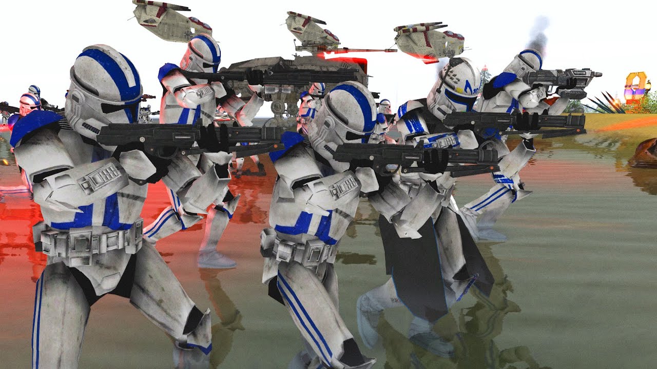 Largest 501st Legion Beach Invasion EVER! - Men of War: Star Wars Mod Battle Simulator