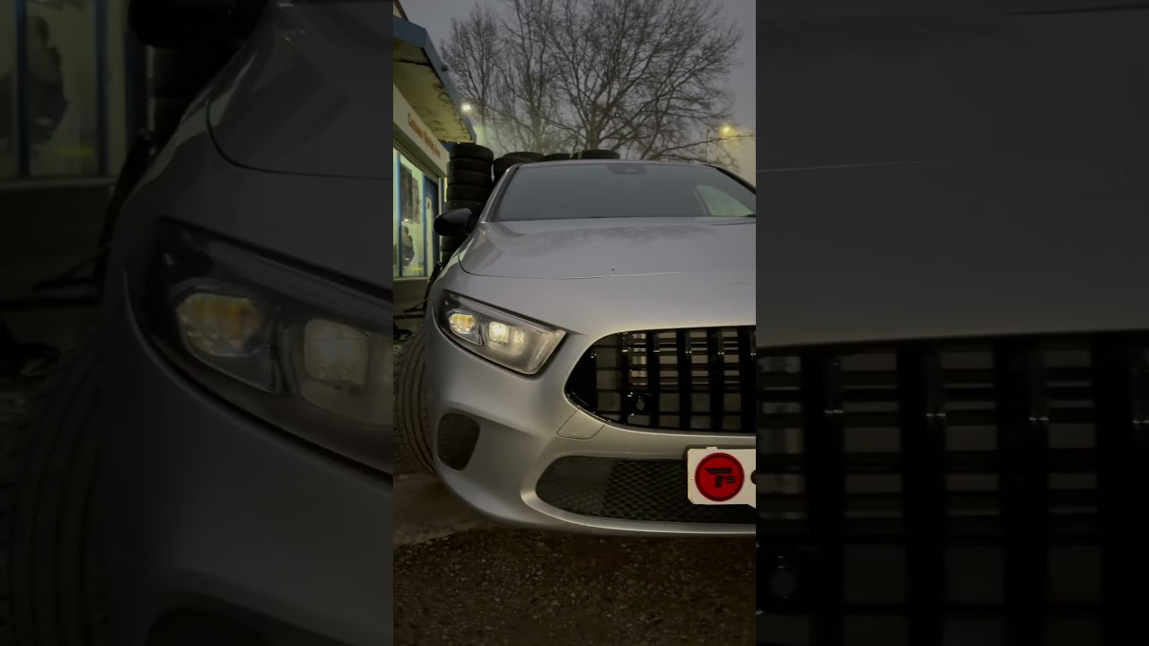 A 2018 A-class in for a grille change and a debadge. 
