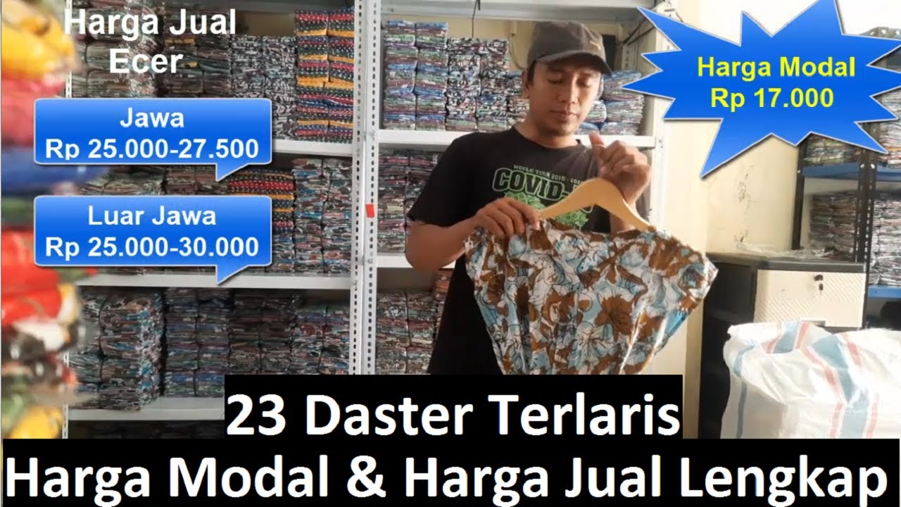 23 Produk Daster Terlaris 2023 dari Harga Modal dan Rekomendasi Harga Jual di jawa dan luar jawa