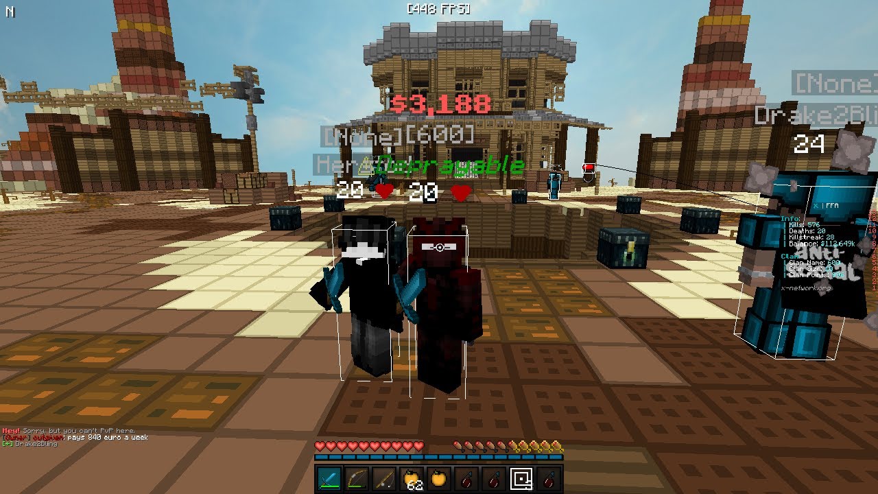 Playing kitpvp on x-network - !ip !pack !pack !autoclicker
