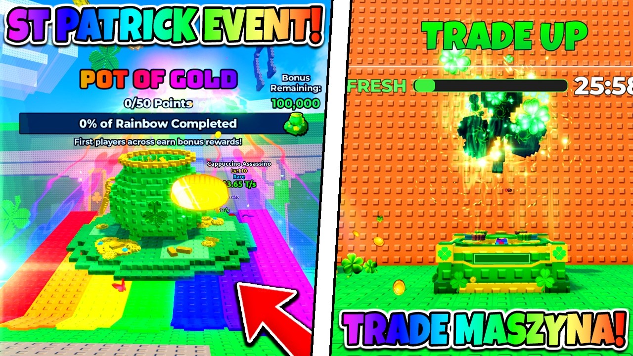 NOWY ST PATRICK EVENT W ESCAPE TSUNAMI FOR BRAINROTS! Roblox