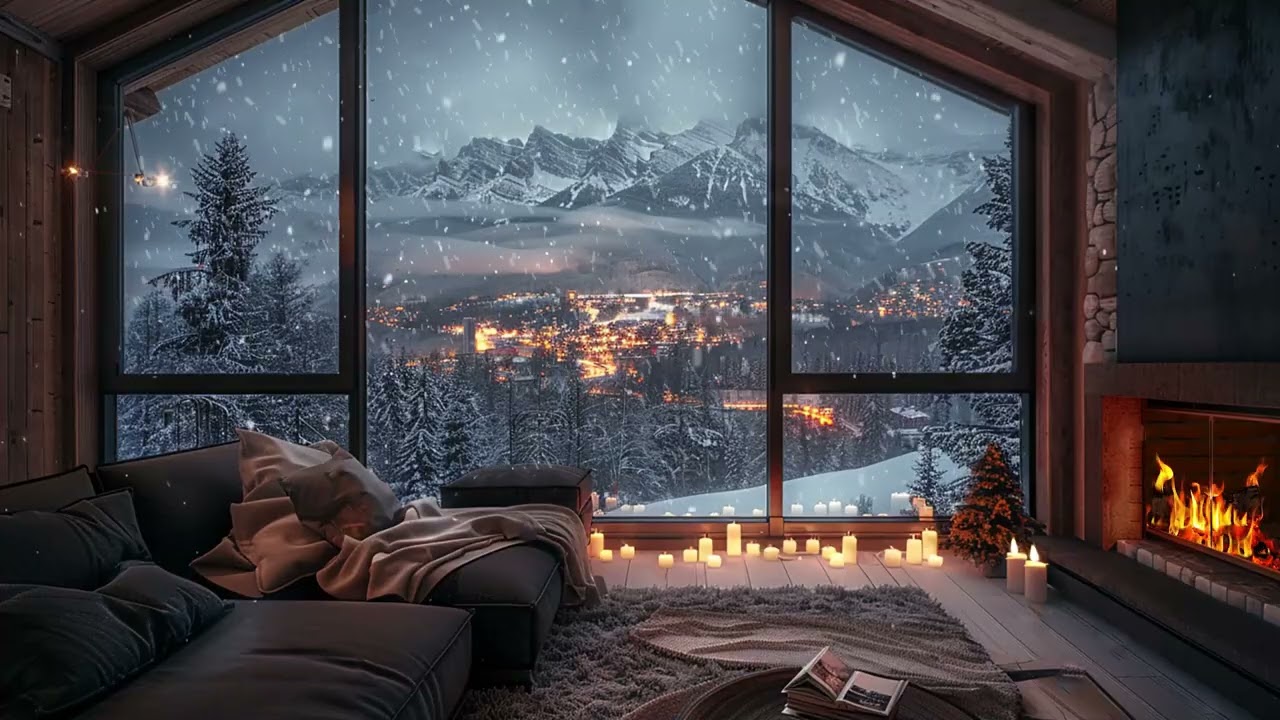 Deep Relaxation ASMR with Winter Wind and Fire Sounds to Soothe the Nervous System