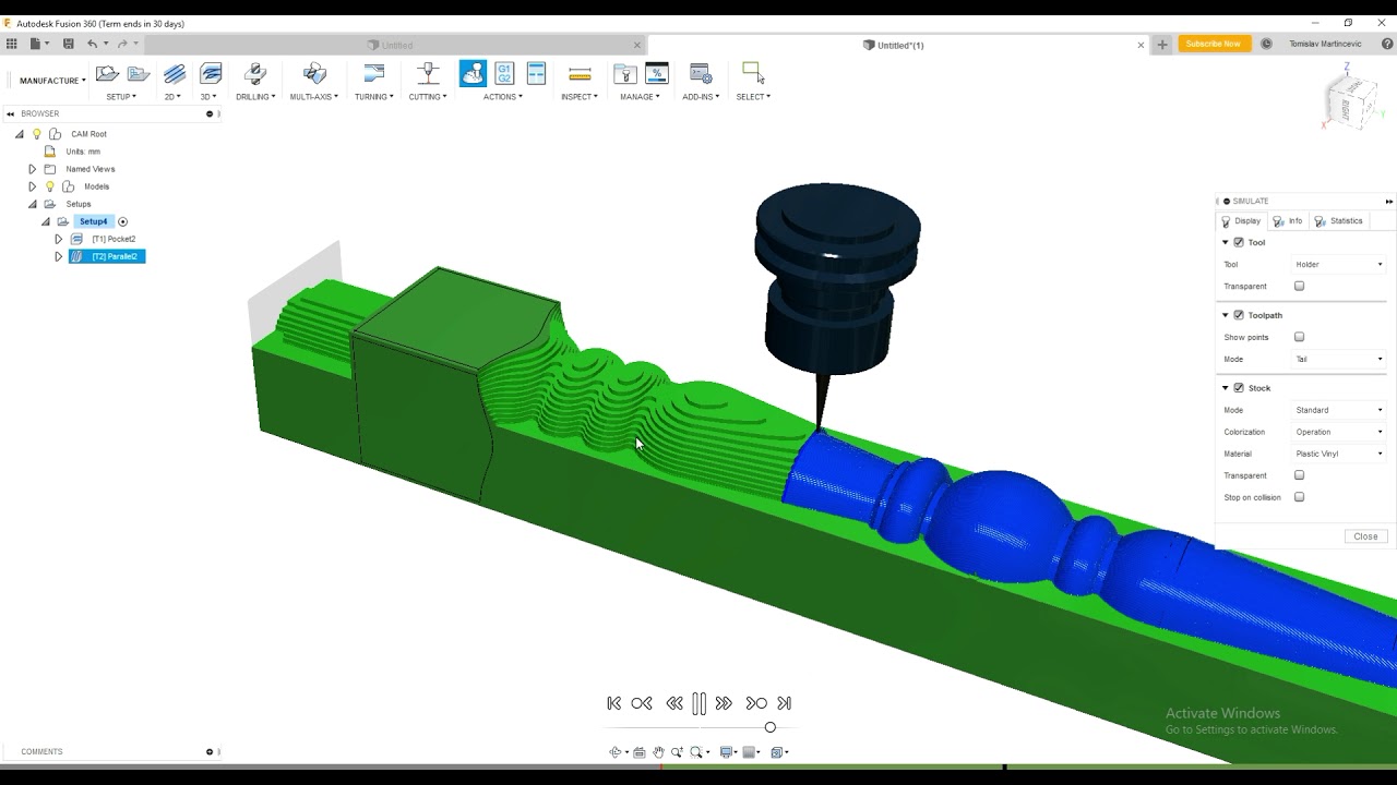 MAKING 3D TABLE LEG IN FUSION 360 AND 3 AXSIS CNC MACHINING