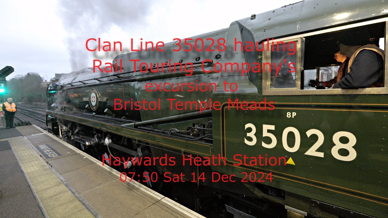 'Clan Line' 35028 at Haywards Heath Staion Sat 14th Dec 2024
