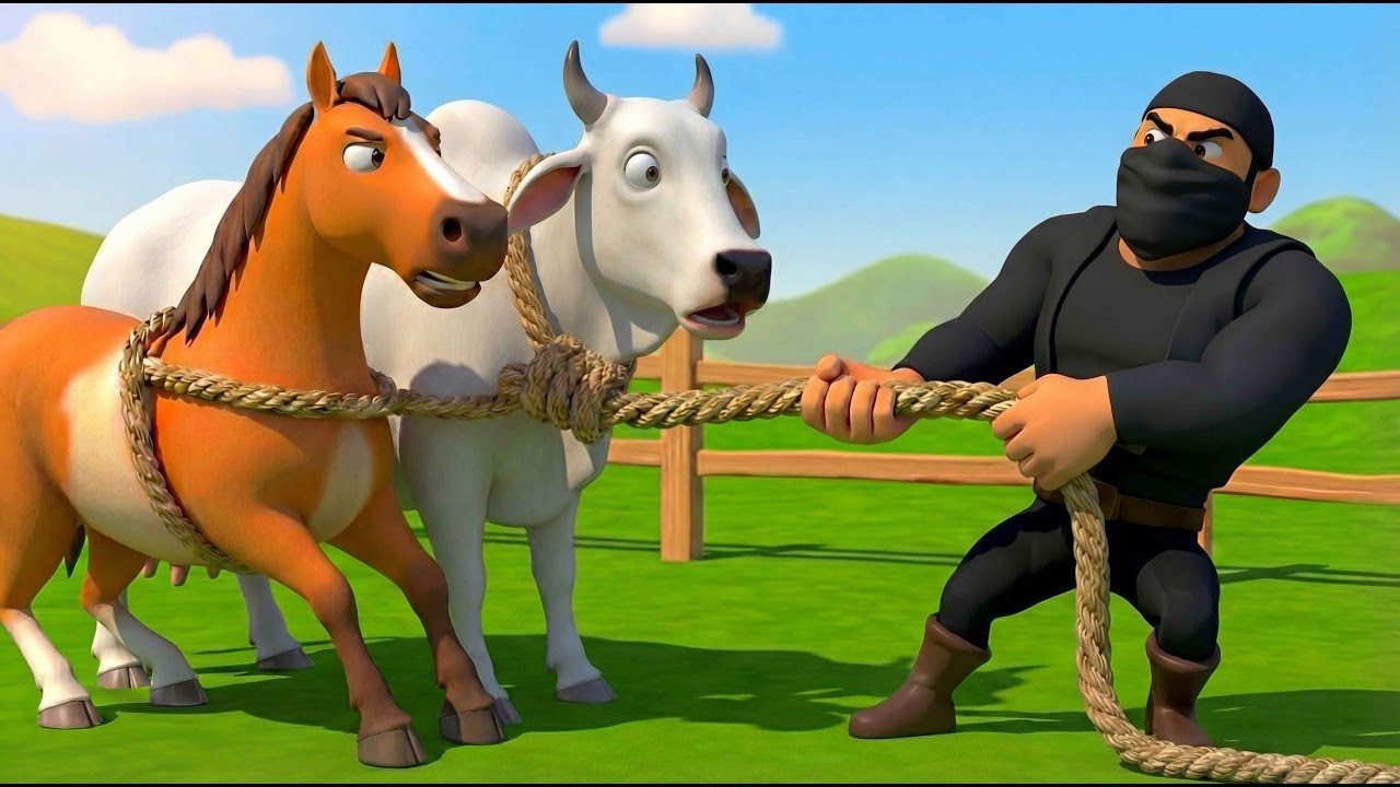 Old MacDonald’s Farm Robbery 😱  All Animals Stolen! 🐄🐎