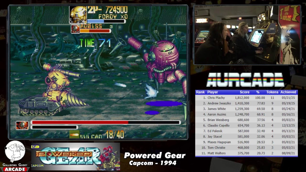Powered Gear Arcade Gameplay - LIVE at the Galloping Ghost Arcade feat. Doc Mack & GGA Jeremiah!