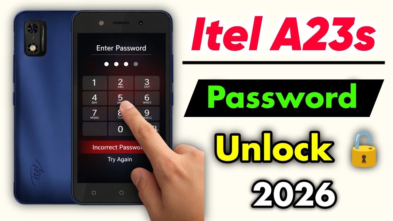 How to Remove Password Lock Itel A23s 😱 | All Itel Phone Password Unlock 2026