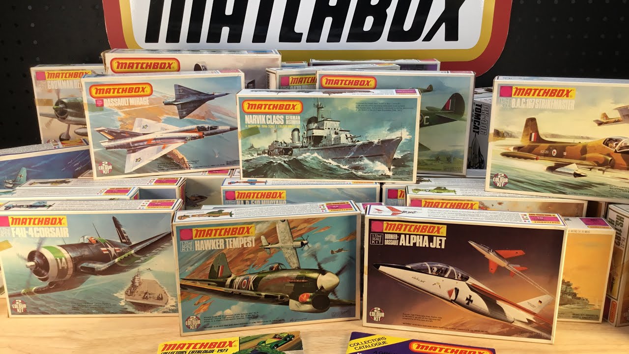 Наборы для сборки моделей самолётов Matchbox из 1970-х годов!