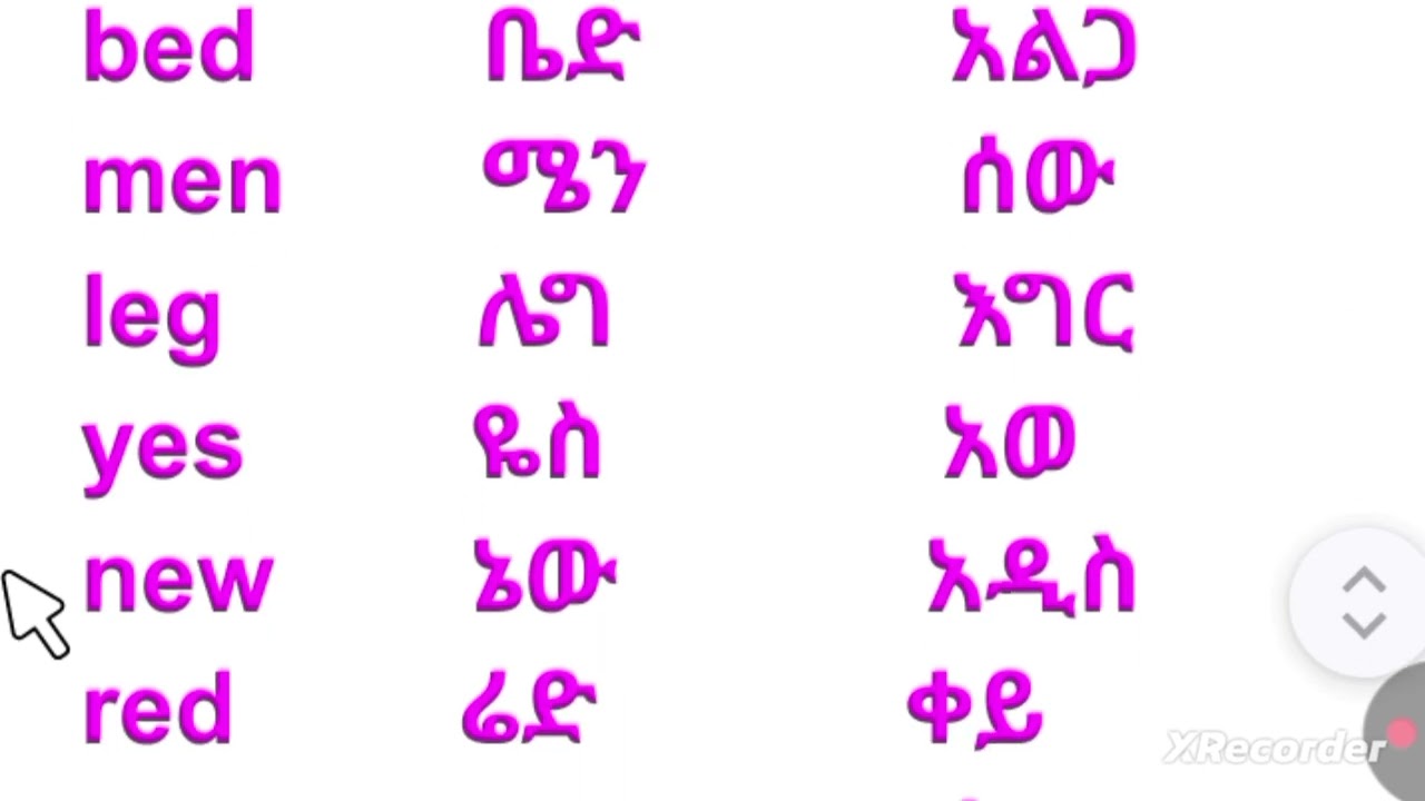 #habesha #education የእንግሊዘኛ ትምህርት ጀማሪ ተማሪዎች