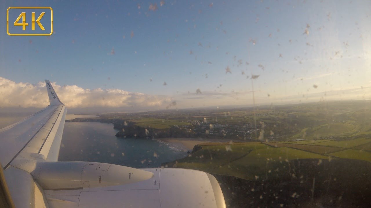 4K FLIGHT JOURNEY FROM FARO TO NEWQUAY | PORTUGAL TO CORNWALL ENGLAND