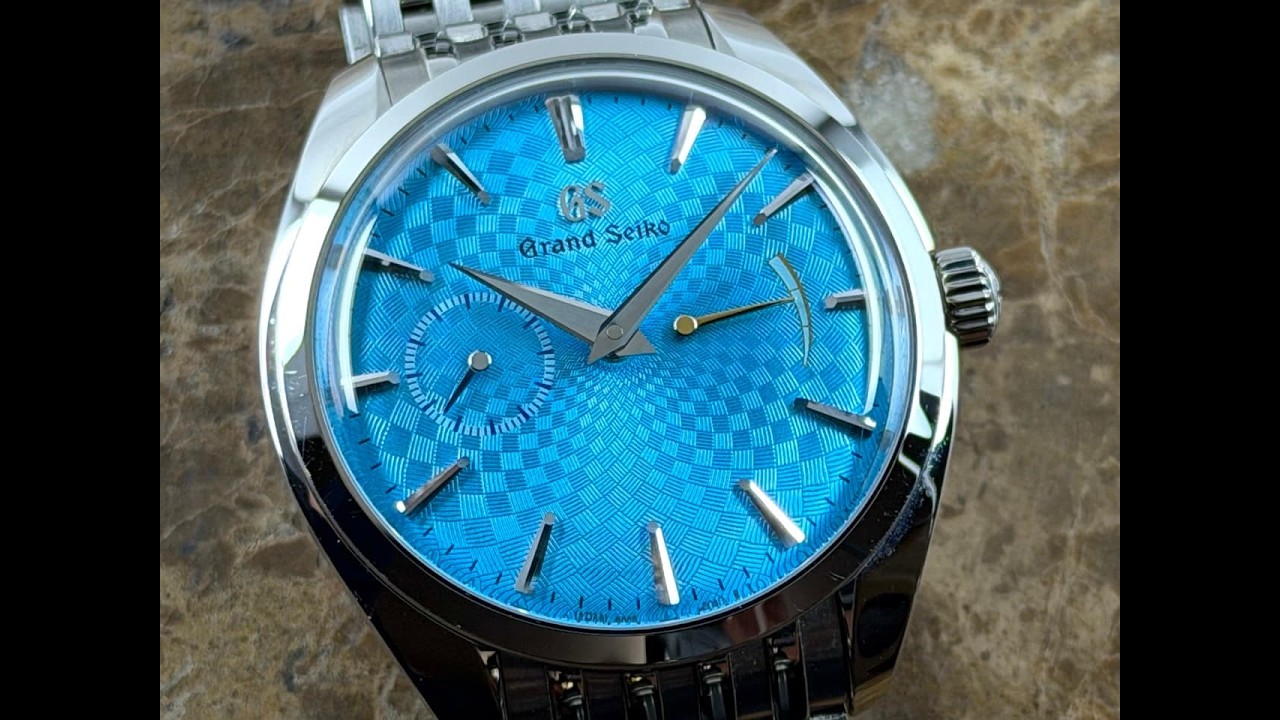 Grand Seiko Elegance Ryusendo Blue Texture with Power Reserve Indicator 39mm Box Papers SBGK015