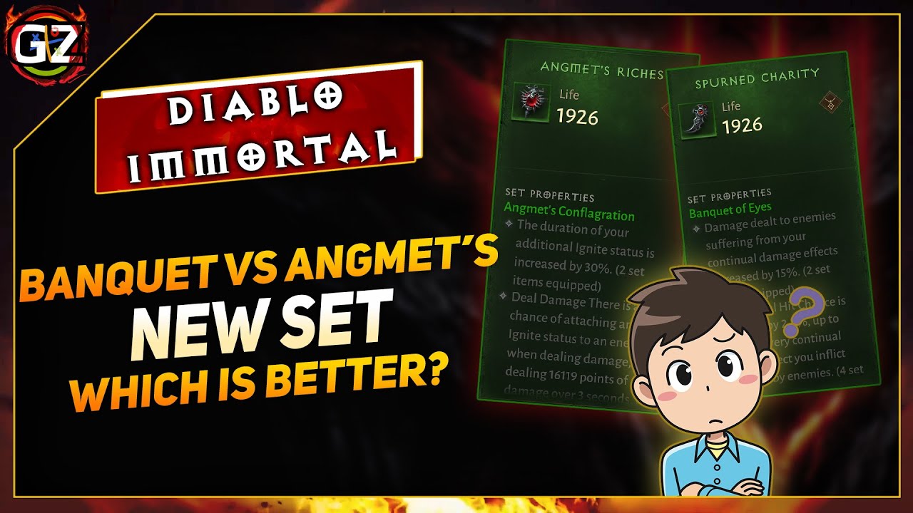 Angmet's Conflagration Vs Banquet of Eye 4 Pieces Set - TEST | Demon Hunter | Diablo Immortal