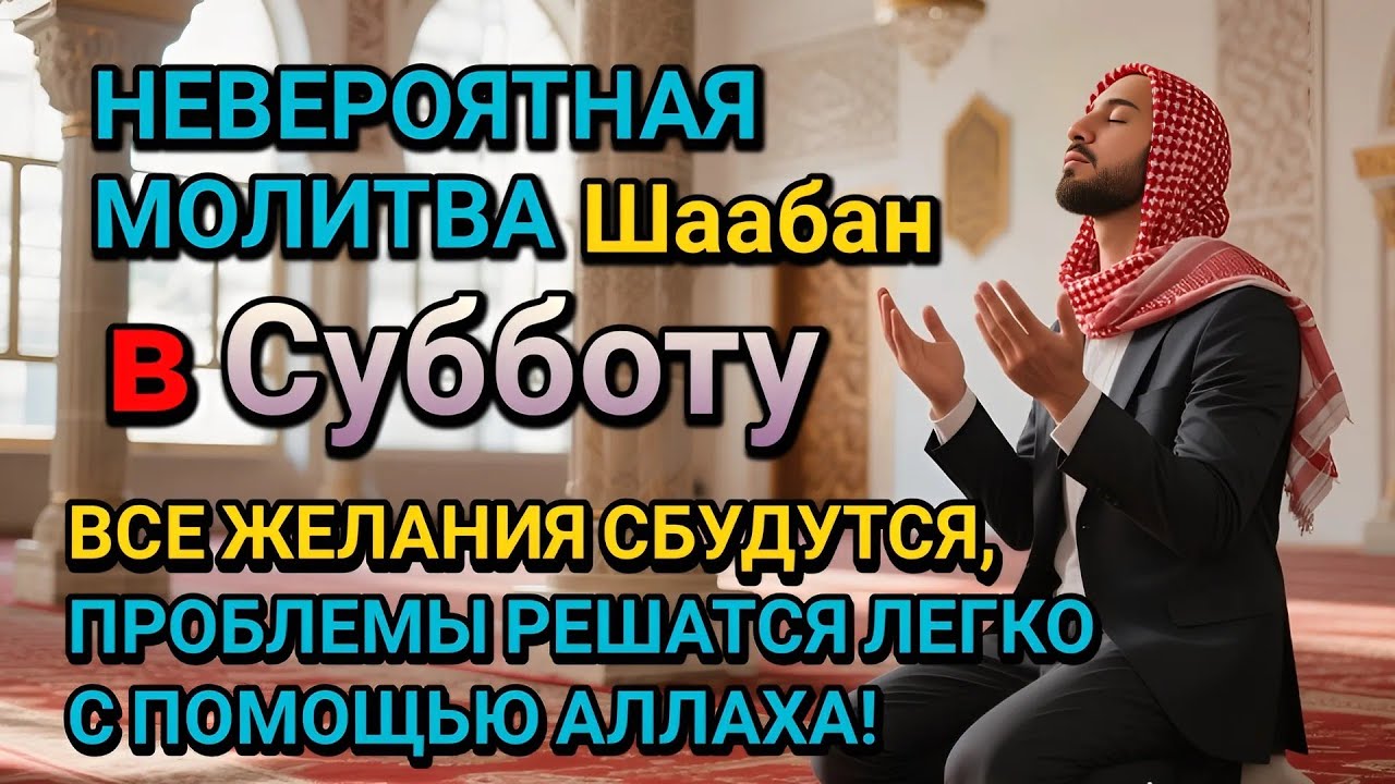 Невероятная молитва в Субботу в месяце Шаабан! Все желания сбудутся, и проблемы исчезнут