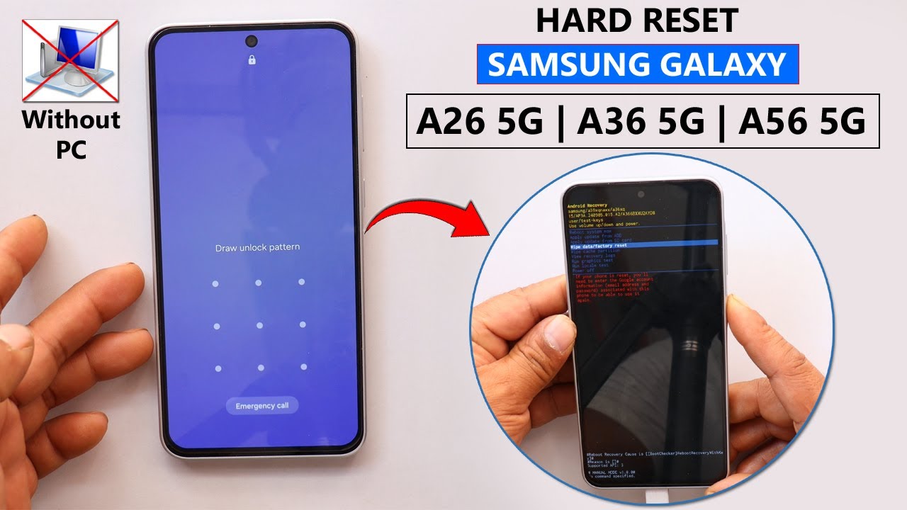 Hard Reset Samsung A26 5g/A36 5g/A56 5g Remove Pattern/Pin/Password  | Galaxy A26 5G Factory Reset