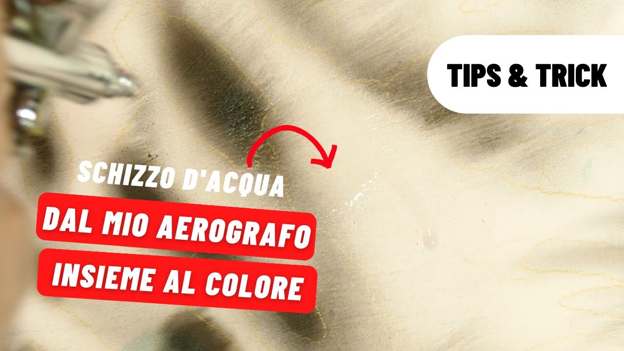 Spruzzo con il mio AEROGRAFO e insieme al COLORE esce ACQUA