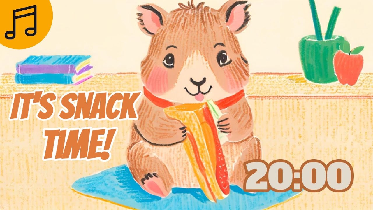 Snack time Songs/20 minute timer for snack/LOFI & Relaxing Songs/ 𝐂𝐚𝐩𝐲𝐛𝐚𝐫𝐚 timer 🍪 🦦 ₍ᐢ-ₓ-ᐢ₎