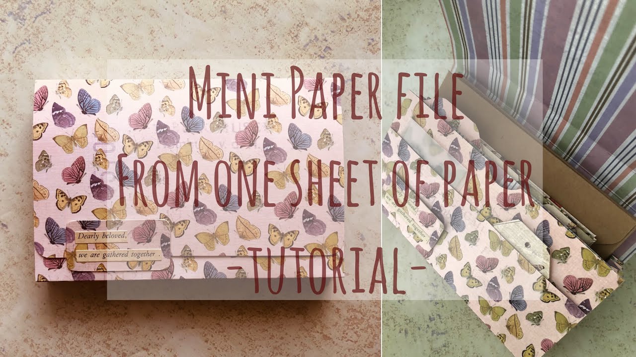 【作業動画】デザインペーパー1枚でつくるミニファイルの作り方 Mini Paper File from one sheet of paper Tutorial