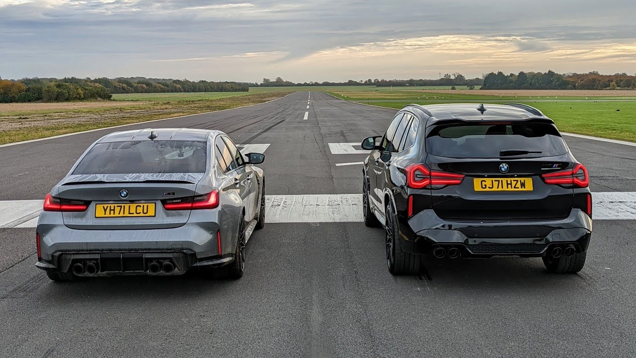 Новый BMW M3 xDrive против X3M Comp DRAG RACE + Science | 4K