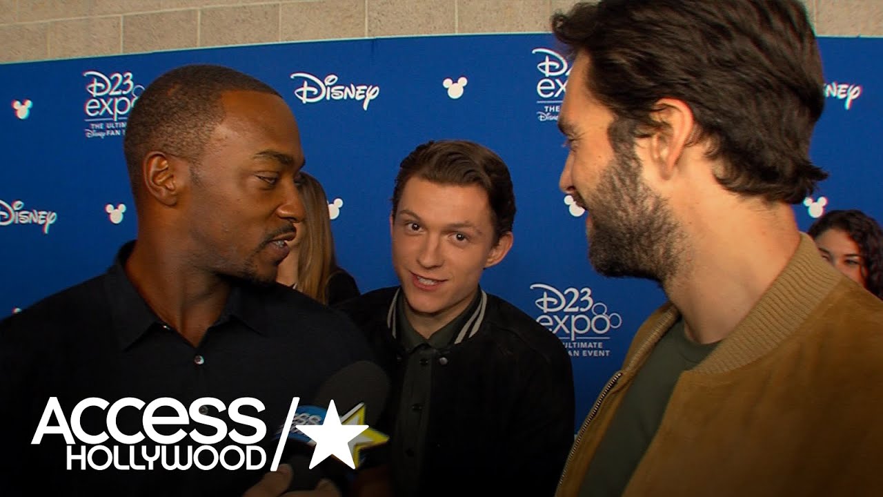 'Avengers: Infinity War' At D23: Anthony Mackie's Hilarious' Red Carpet Interplay With Tom Holland