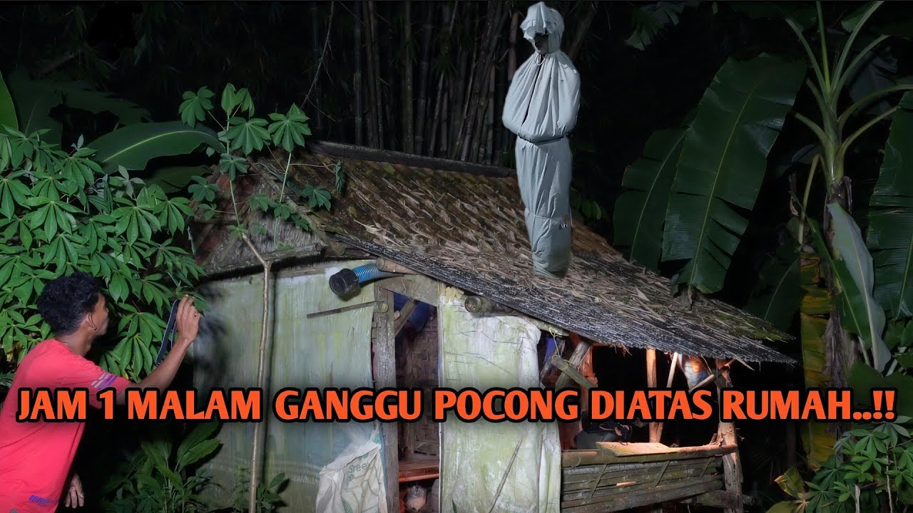 HOROR‼️TENGAH MALAM TEROR POCONG DI ATAS RUMAH