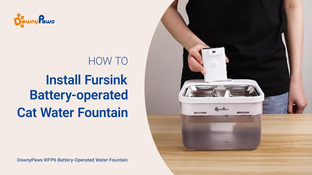 Installation | DownyPaws FurSink Battery-Operated Cat Water Fountain DPWFP6SS