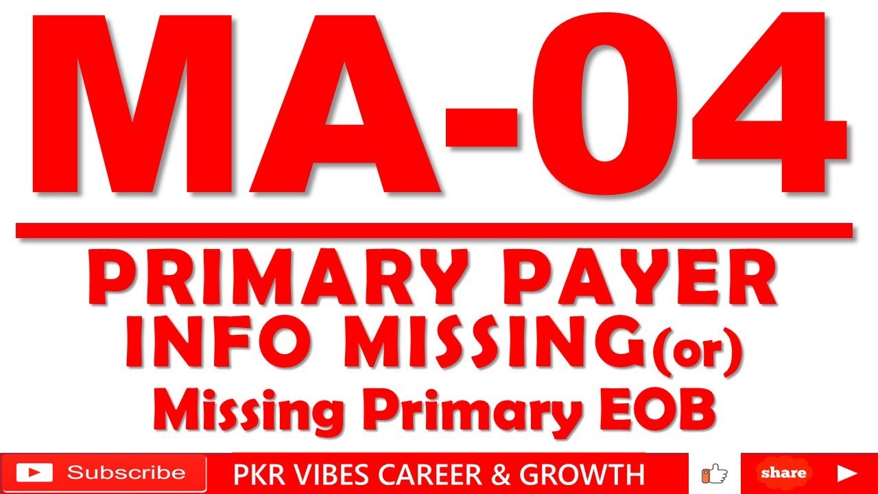 MISSING PRIMARY PAYER INFORMATION DENIAL IN MEDICAL BILLING #MA04  #insurance